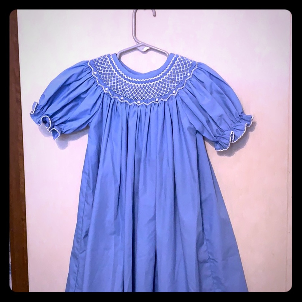 Smocked girls dress